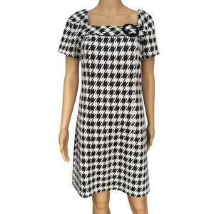 Chris Mclaughlin Houndstooth Dress cotton blend size 8